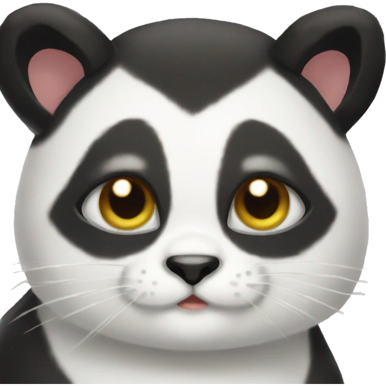 Panda look alike cat emoji