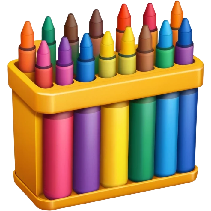 A box of crayons emoji
