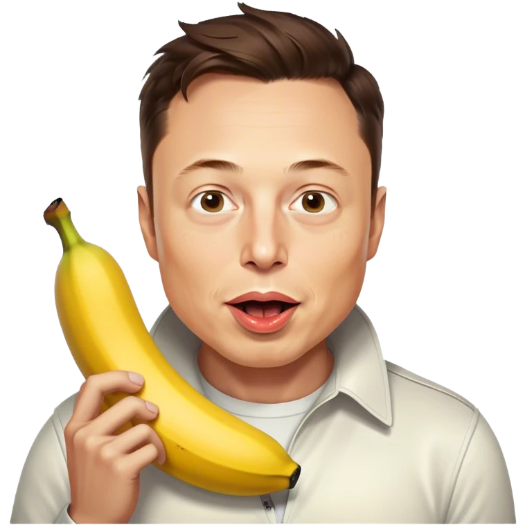 Elon musk eating a banana  emoji