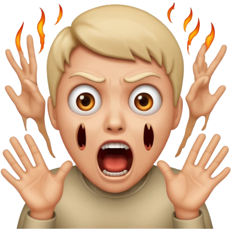 horror film, character scream emoji