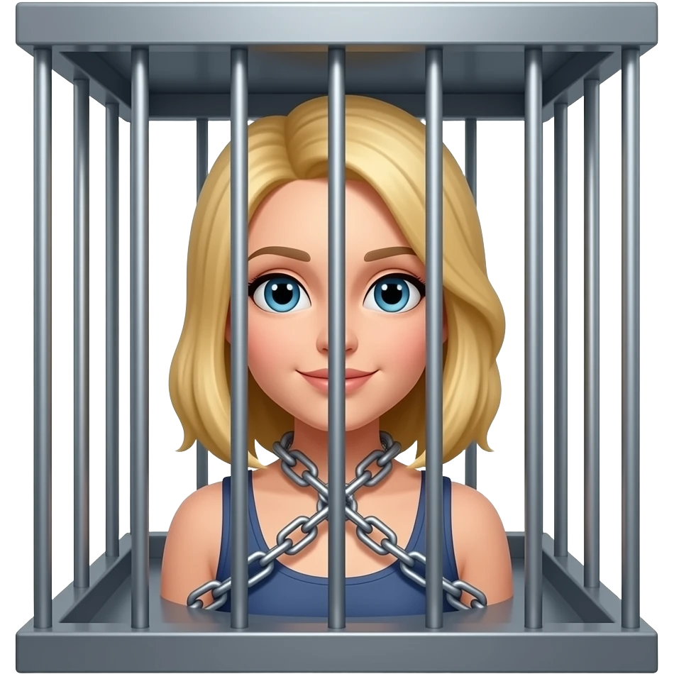 🔒+👱🏼  = gaiola ⛓️ emoji