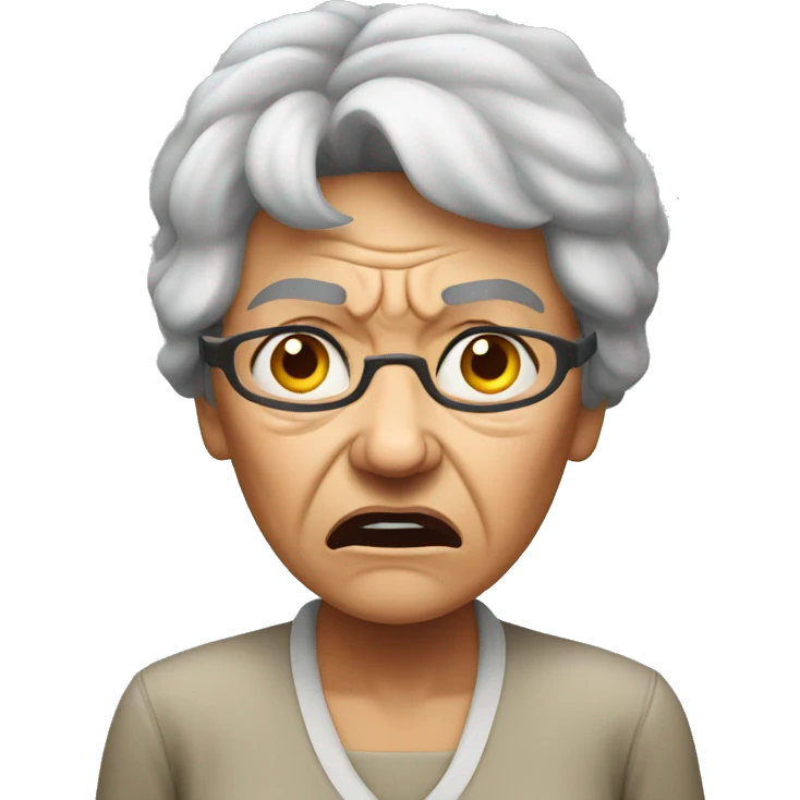 Angry grandmother  emoji