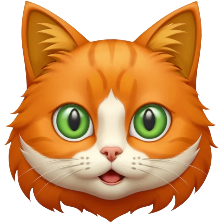 A cat with an emotion of shock emoji