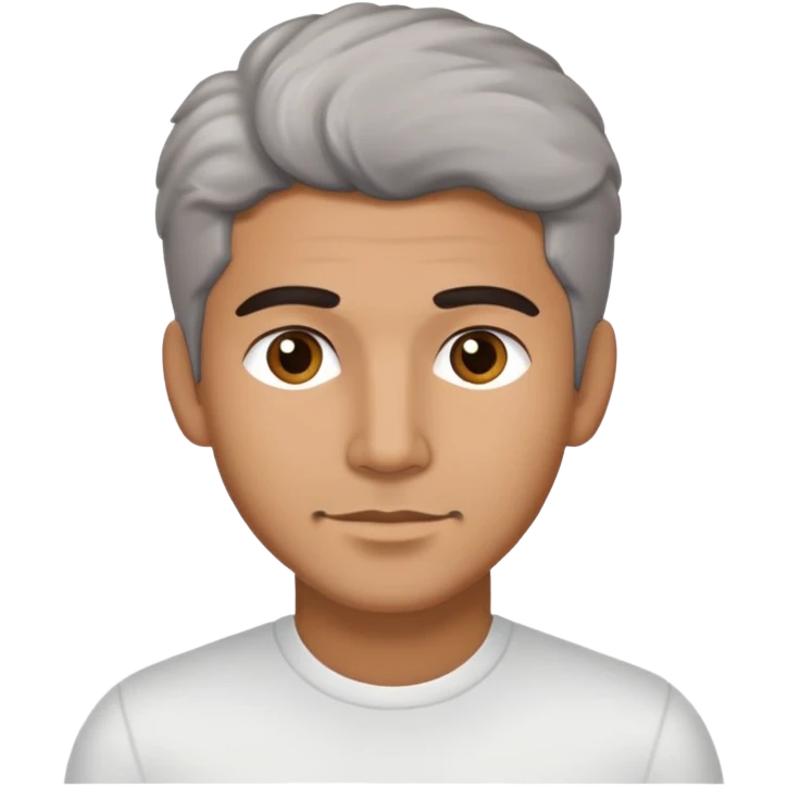 hispanic man salt and pepper hair emoji