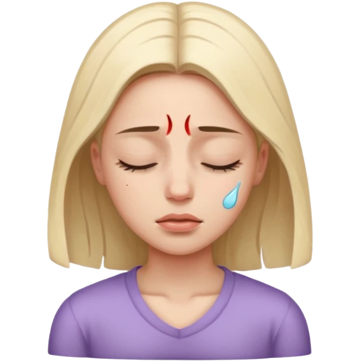 girl with headache dying emoji