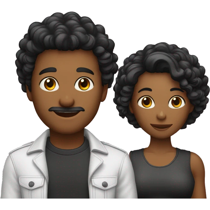 homem de pele clara e cabelo cacheado preto segurando uma claquete emoji