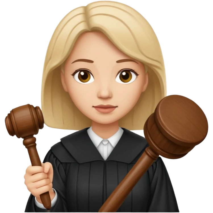 woman Judge Holding gavel  emoji