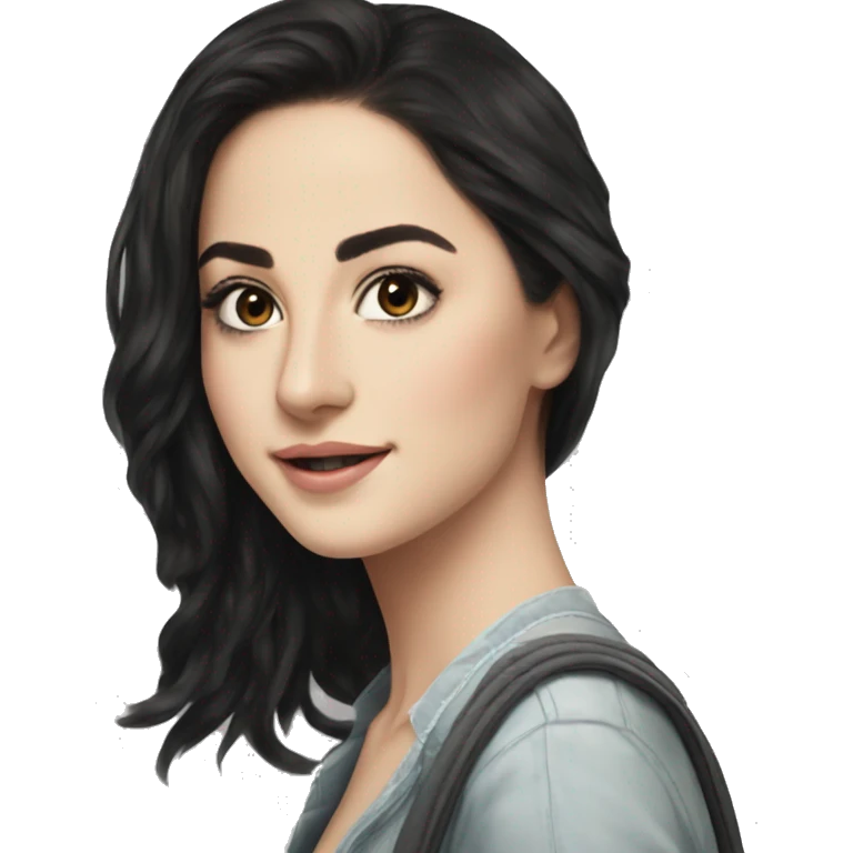 Hania amir, teen, full body, aesthetic, well detailed, black hair emoji