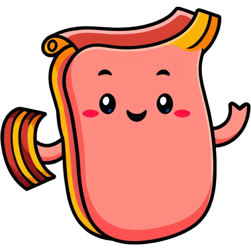 winking emoji holding a bacon strip emoji