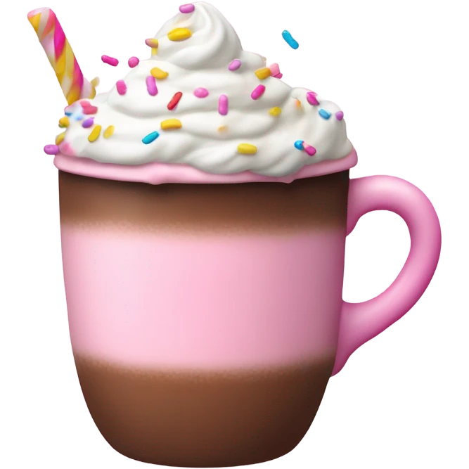 Cute pink hot chocolate  emoji