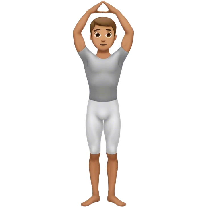 guy with arms over head doing pirouette emoji