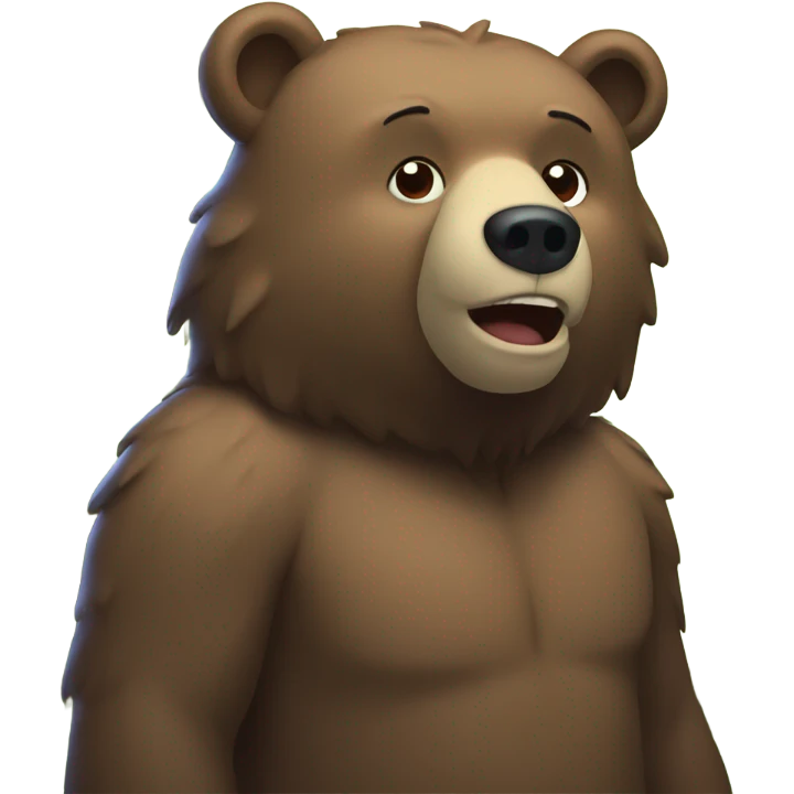 Bear in the woods  emoji