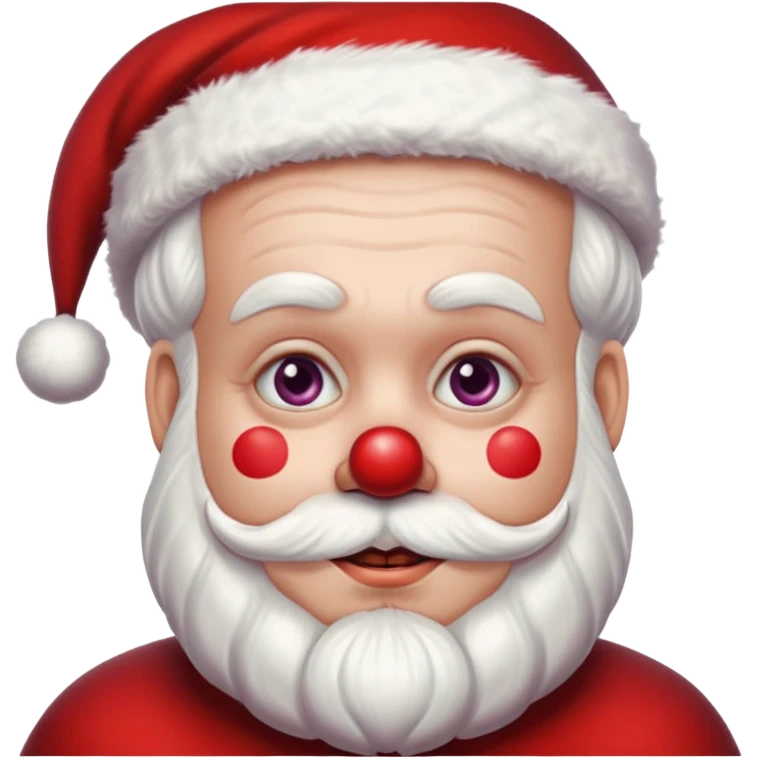 santa with clown emoji