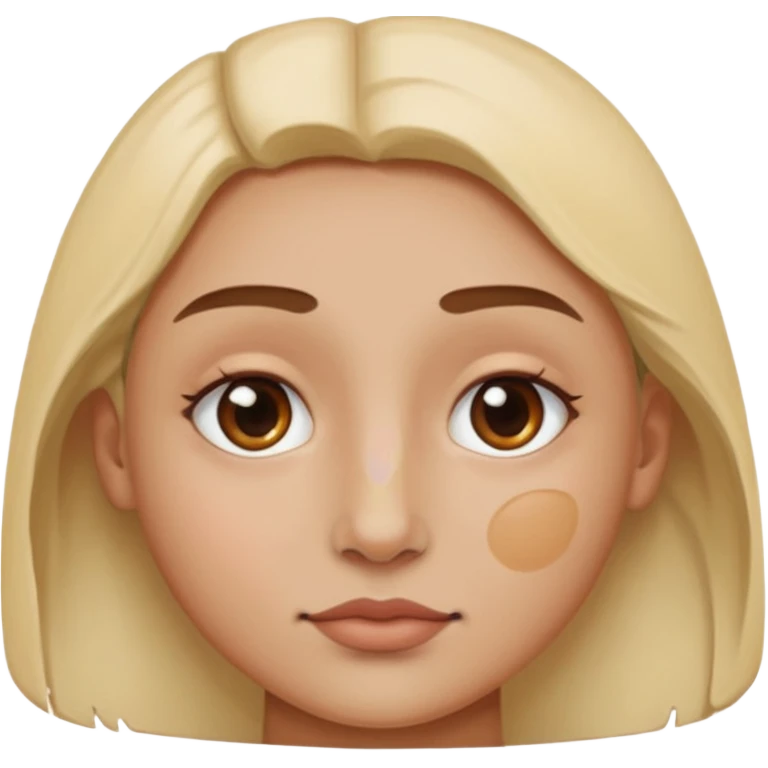 Paint on only nose, half body, ellipse face. emoji
