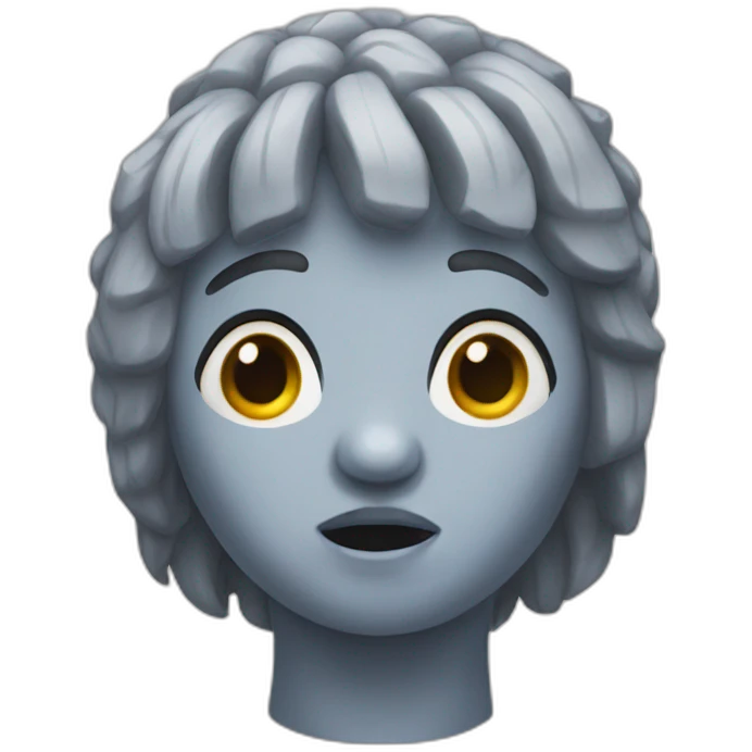 Asian weeping angel emoji