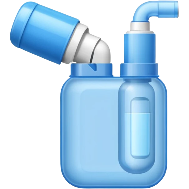 blue inhaler emoji