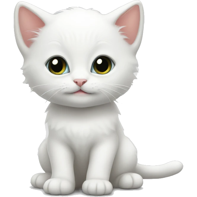 White kitten emoji