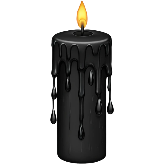 goth black candle emoji