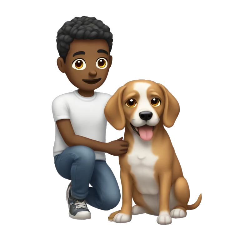 Gay person with dog  emoji