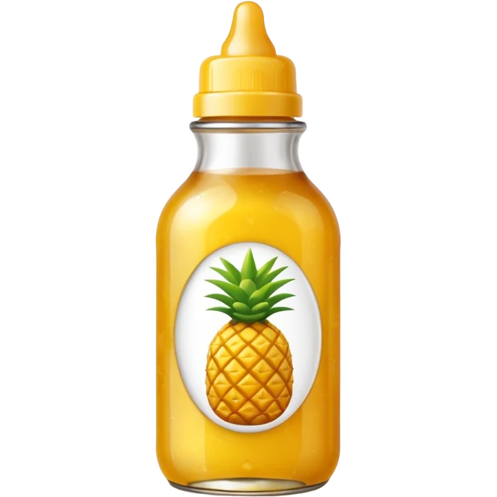 Thin tip squeeze bottle with pineapple jam emoji