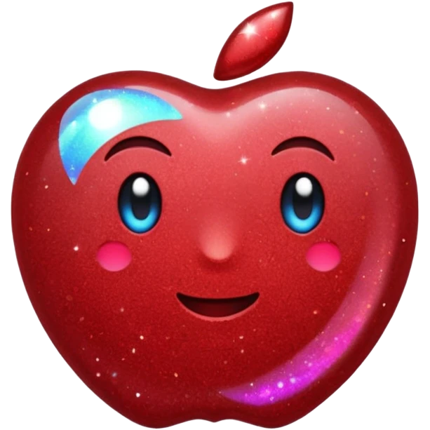 red glitter sky emoji