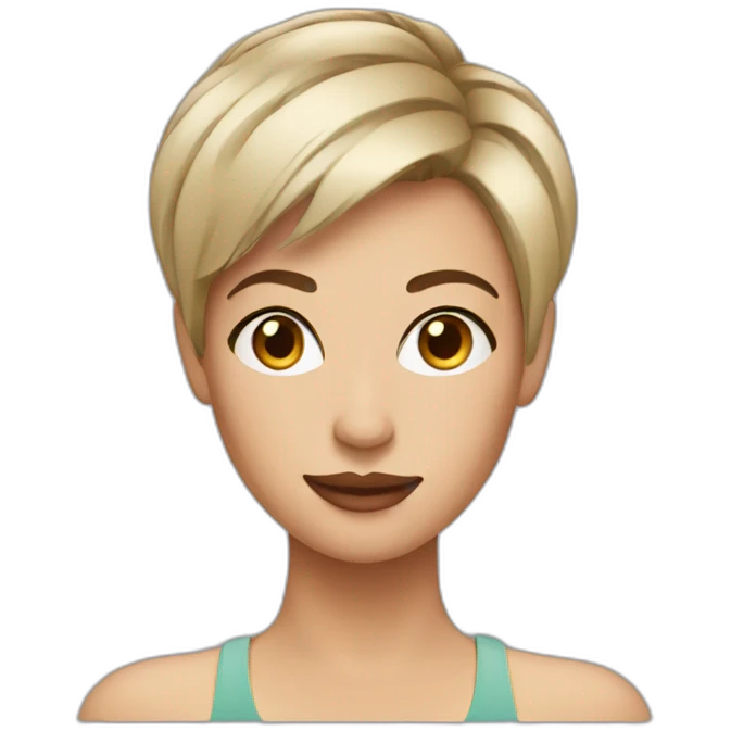 woman with asymetric pixie haircut emoji