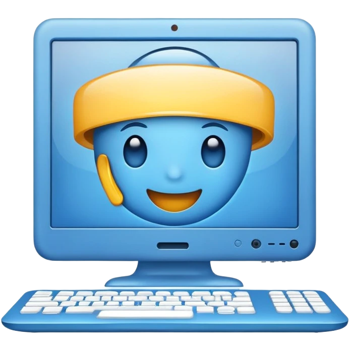 happy computer emoji