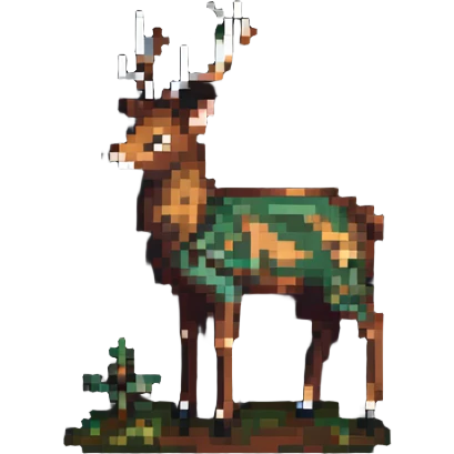 minimal deer in earth tones emoji