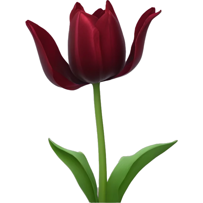 Dark red tulip emoji