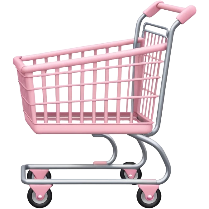 Pale pink empty shopping cart emoji
