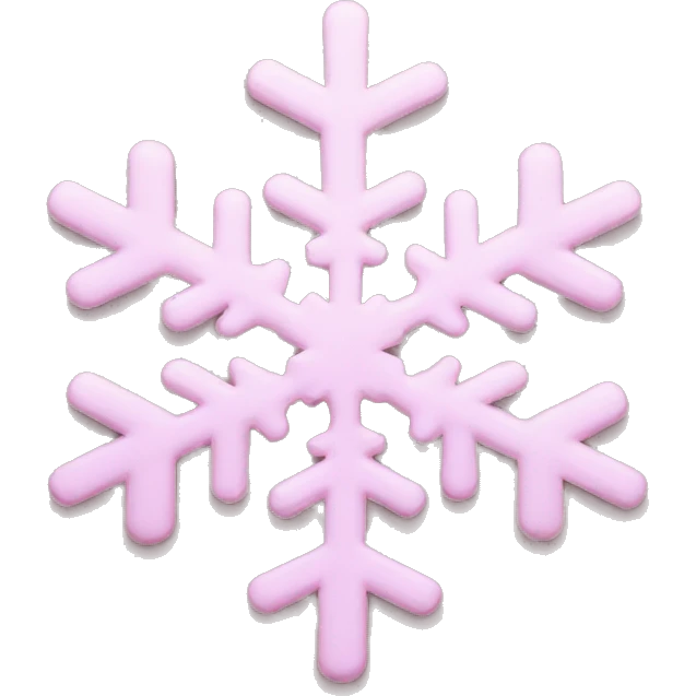 pastel pink snowflake  emoji