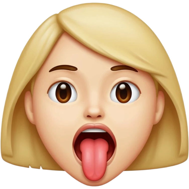 Tong out shaking head  emoji