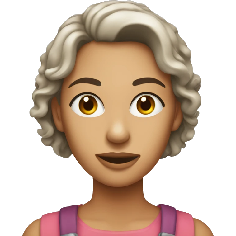Uma mulher com prato de comida vazio  emoji