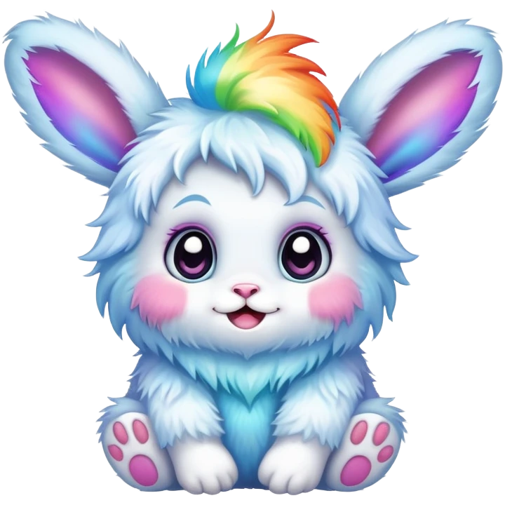 easter rainbow baby bunny yeti emoji