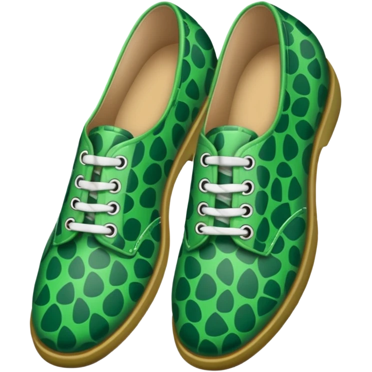 green patterned shoes  emoji