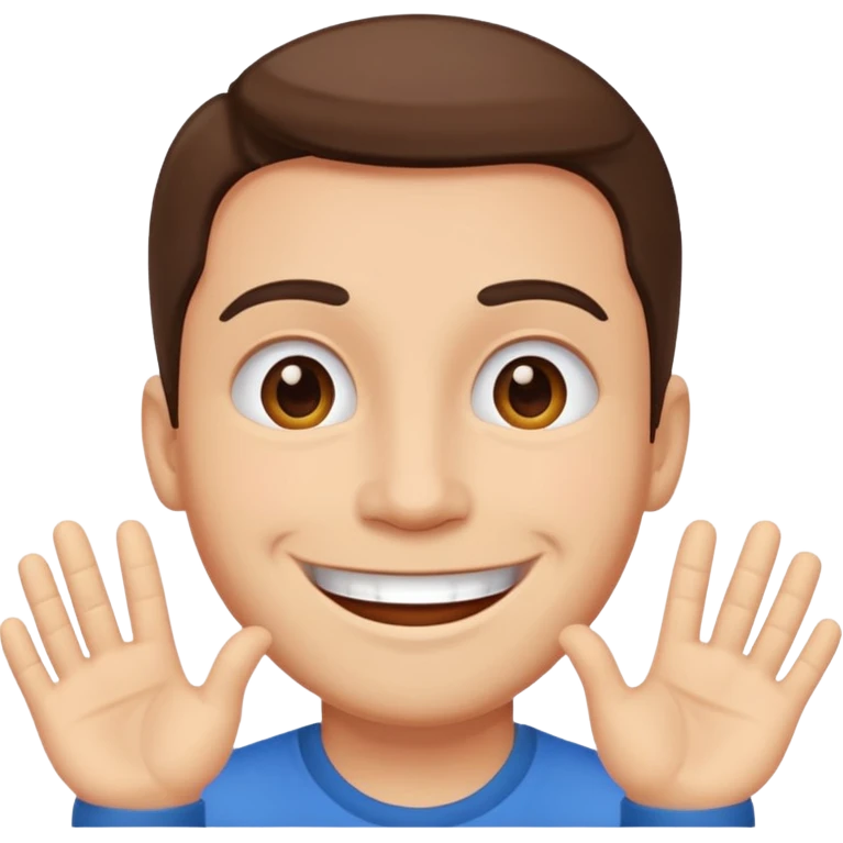 generate a emoji of man saying hii with normal skintone emoji