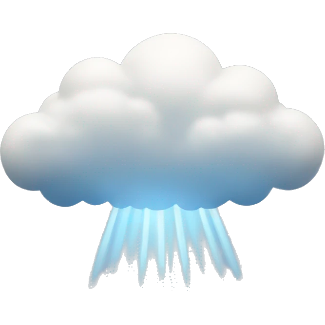 clouds with rays coming out of it  emoji