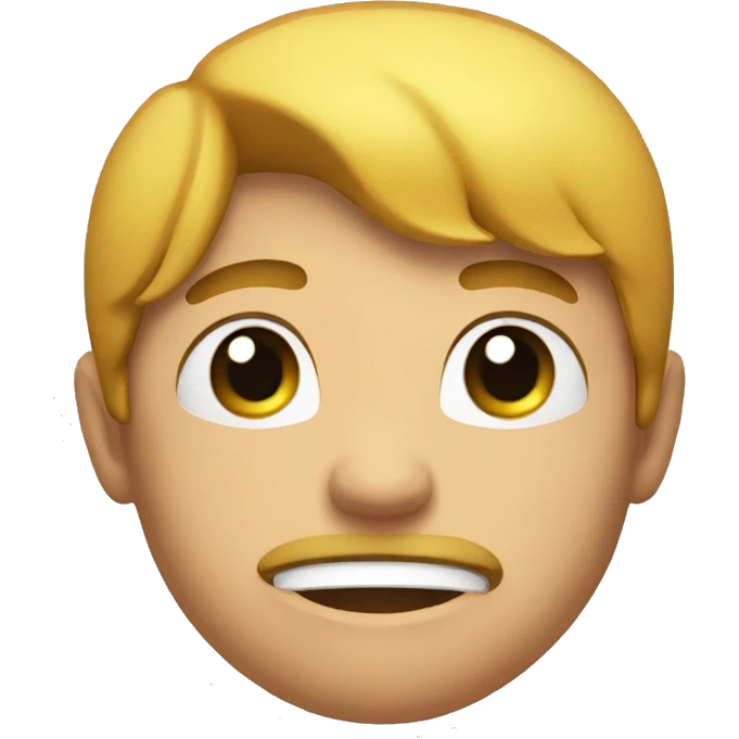 face looking down with bicep infront emoji