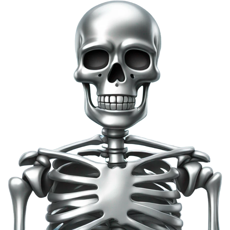 skeleton made out of chrome  emoji