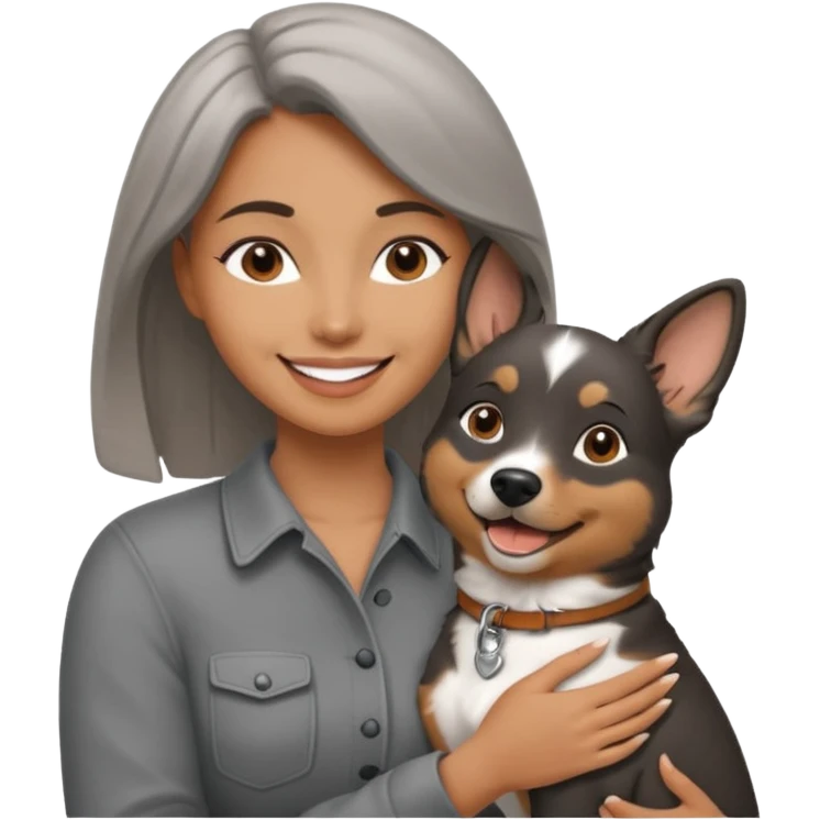 열정적인, 멋있는, 동물을 좋아하는 (흑백 회색조), 야한 여자 emoji