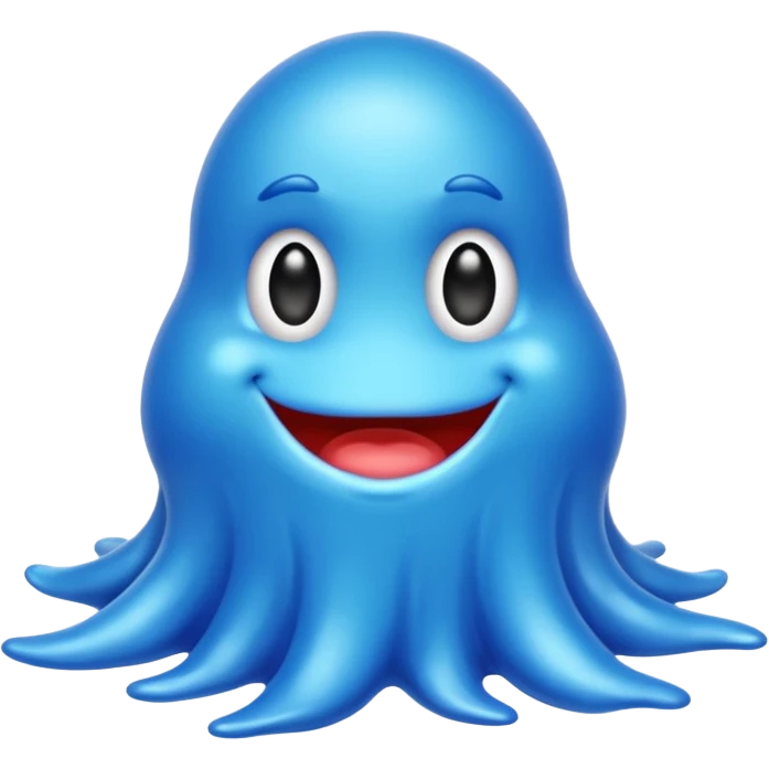 blue slimy goop emoji