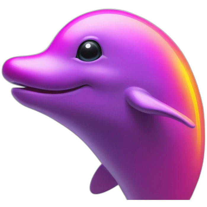 neon dolphimn emoji