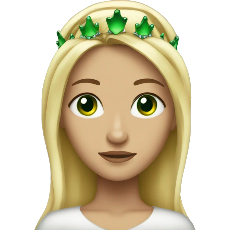 Blonde green eyes crown emoji