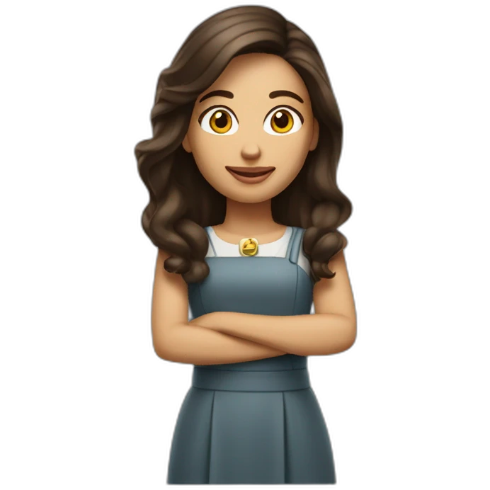 pretty-brunette-woman-mcdo emoji