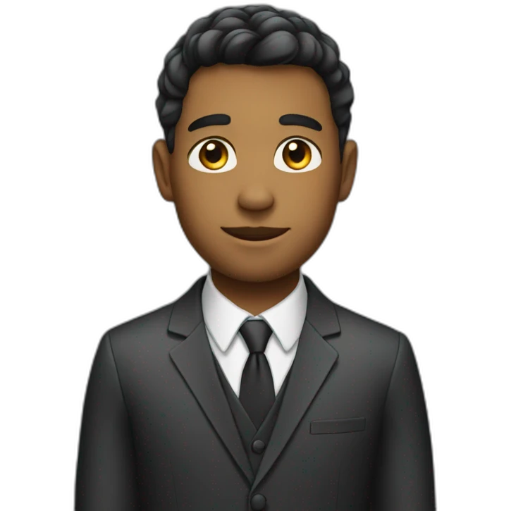 young man with suit emoji