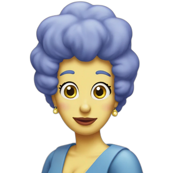 Marge simpson with love emoji