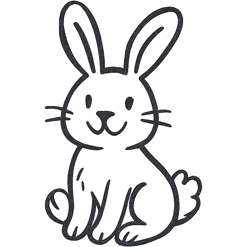 A cute and funny rabbit emoji