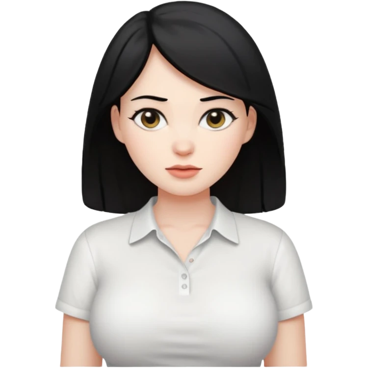 Naked black haired woman with massive tits emoji