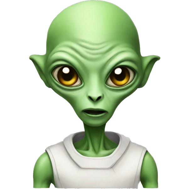 High alien emoji