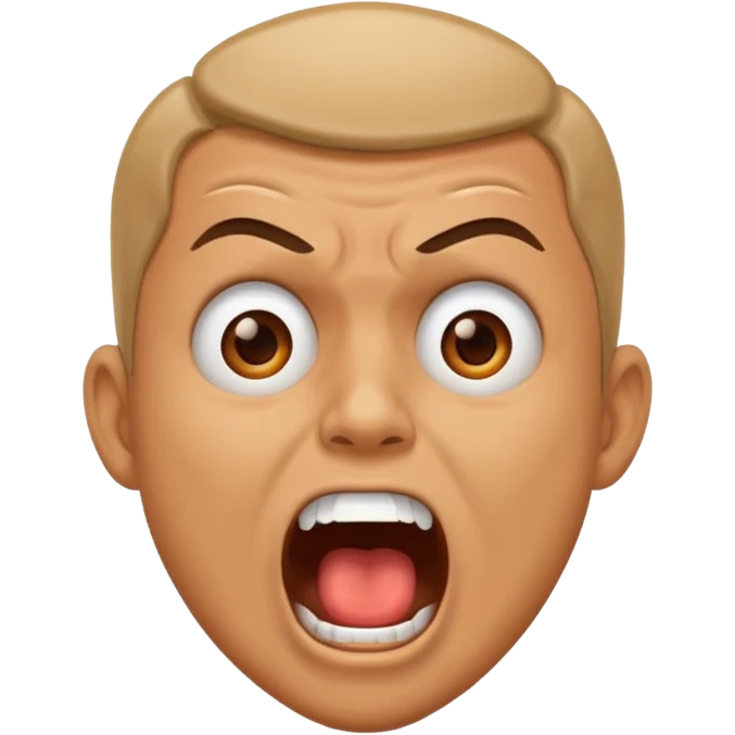 man screaming emoji